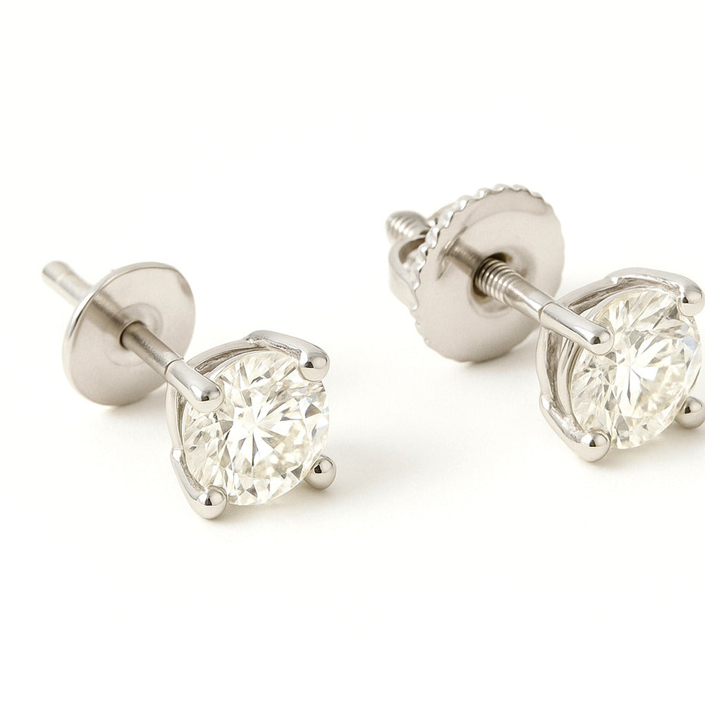 14K White Gold 0.50 ctw Diamond Stud Earrings