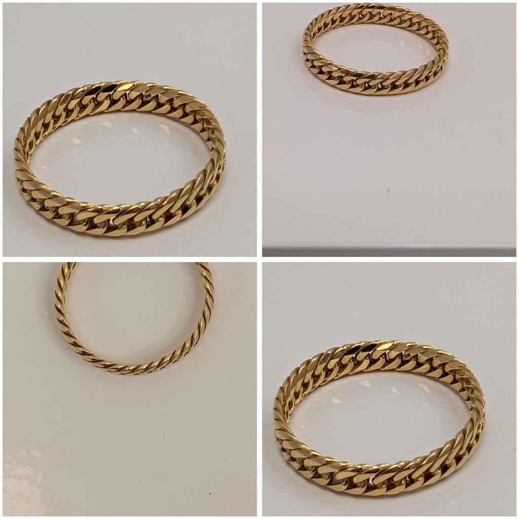 18K Yellow Gold Cuban Link Ring