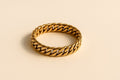 18K Yellow Gold Cuban Link Ring