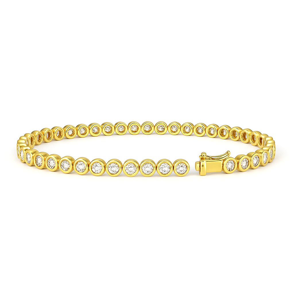 18K Yellow Gold 0.72 ctw Diamond Tennis Bracelet