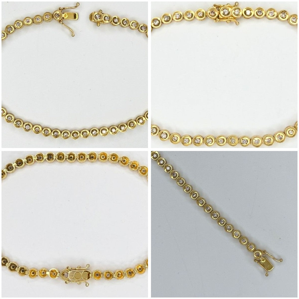 18K Yellow Gold 0.72 ctw Diamond Tennis Bracelet