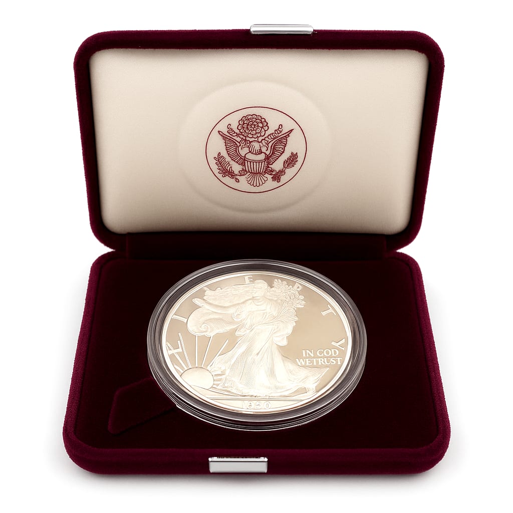 1990 American 0.999 Silver Eagle Dollar Coin 1