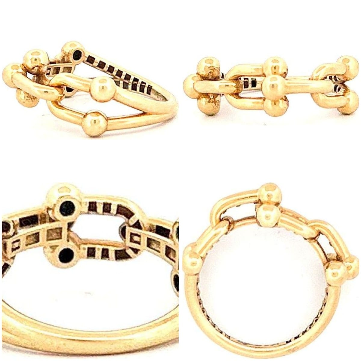 18K Yellow Gold U-Link Ring Sz 6 5