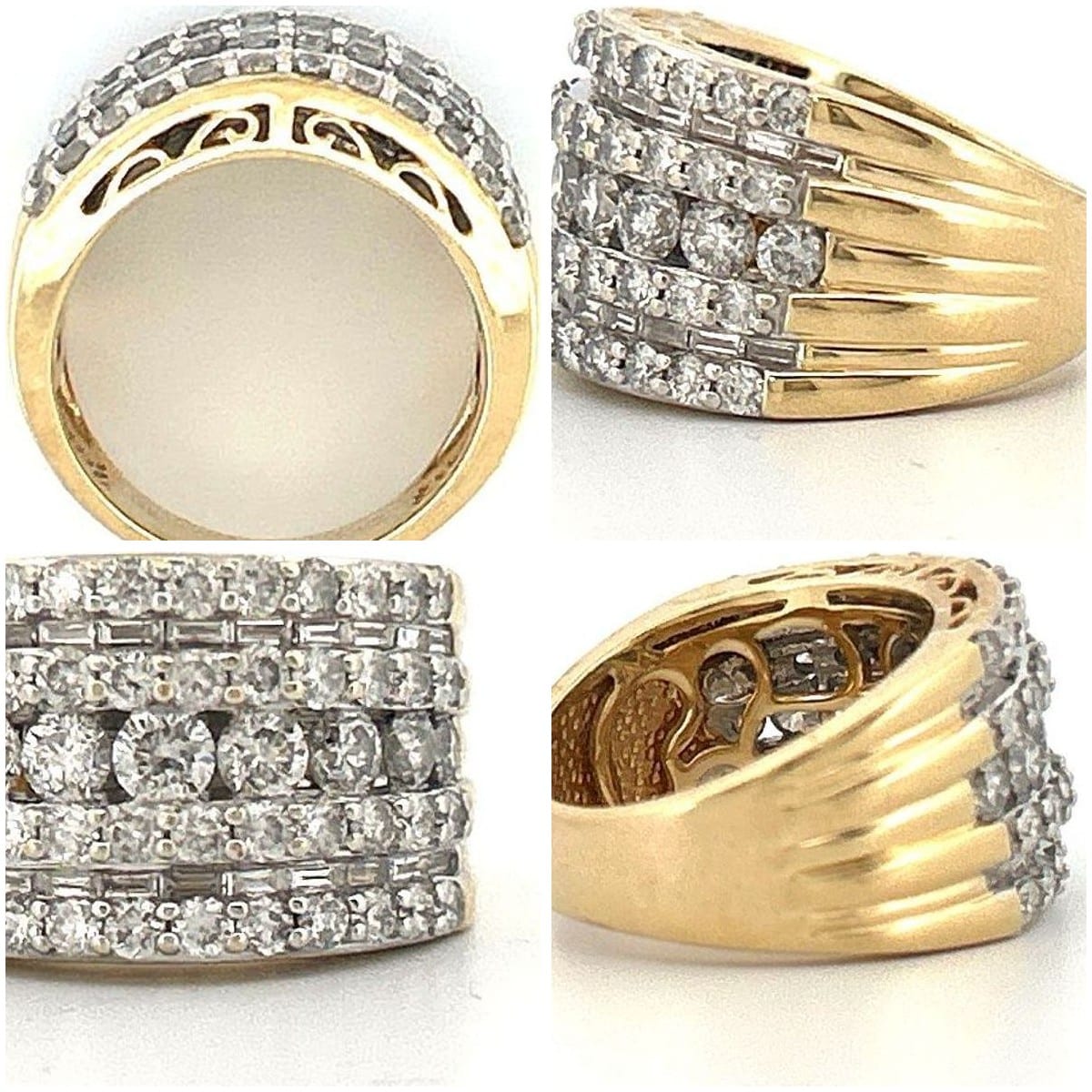 14K Yellow Gold 2.50 ctw Diamond Ring 7