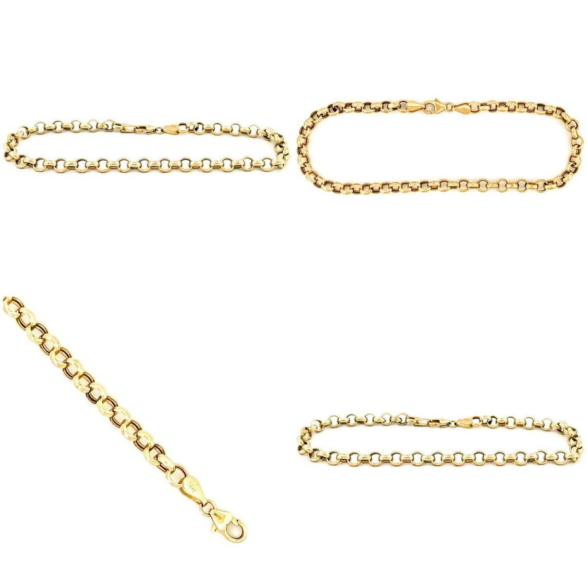 14K Yellow Gold Rolo Bracelet 8.5" 4