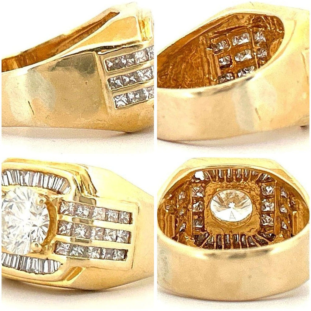 18K Yellow Gold 3.50 ctw Diamond Ring 8