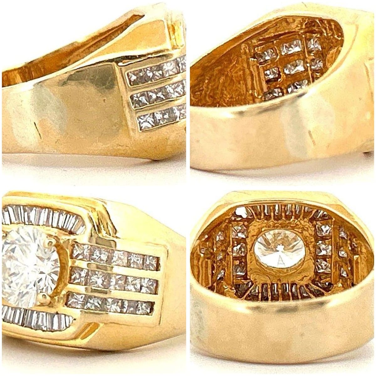 18K Yellow Gold 3.50 ctw Diamond Ring 8