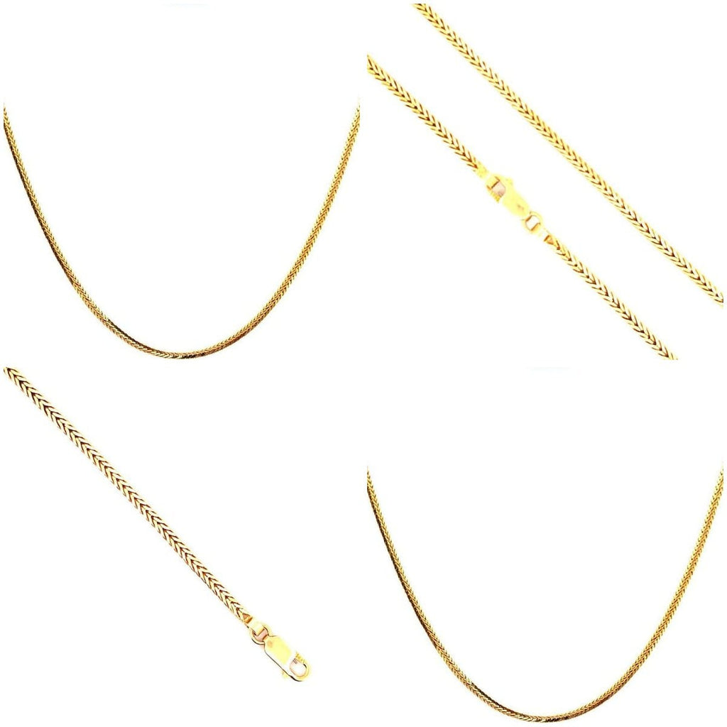 16K Yellow Gold Wheat Chain 23.25 Inches 4