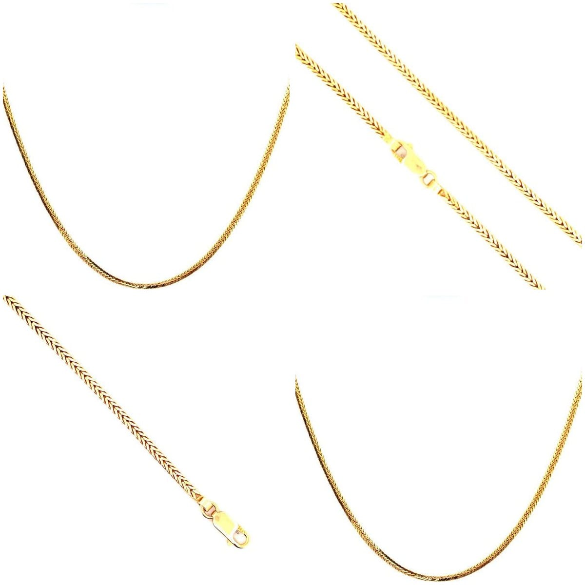 16K Yellow Gold Wheat Chain 23.25 Inches 4