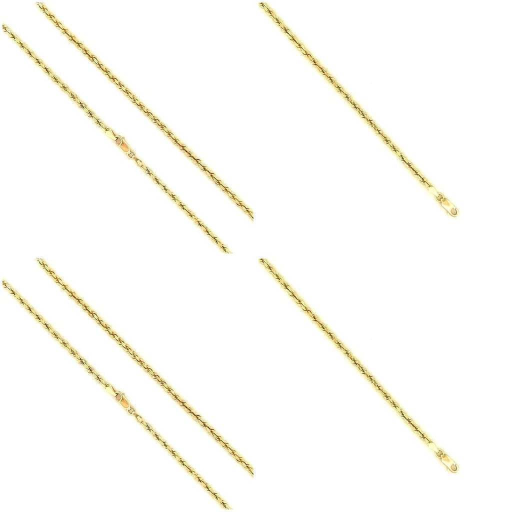 14K Yellow Gold Rope Chain 24" 3