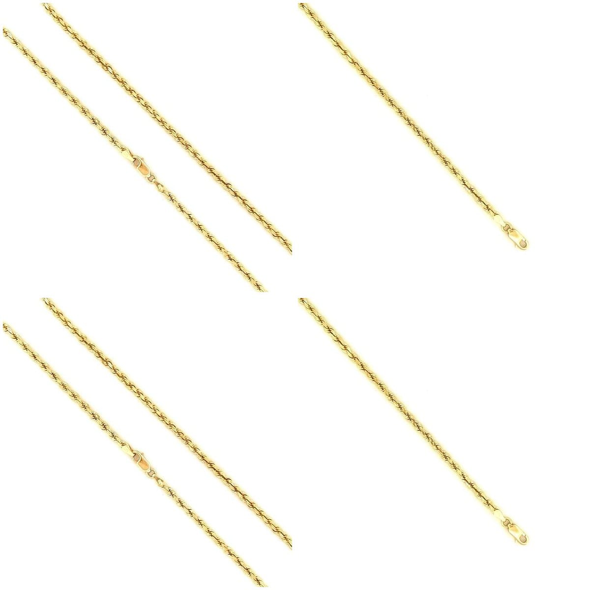 14K Yellow Gold Rope Chain 24" 3