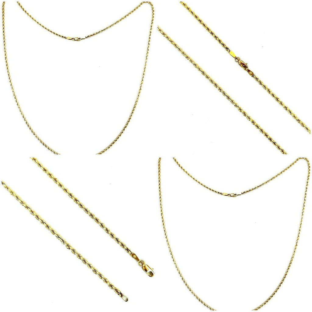 14K Yellow Gold Rope Chain 22" 4