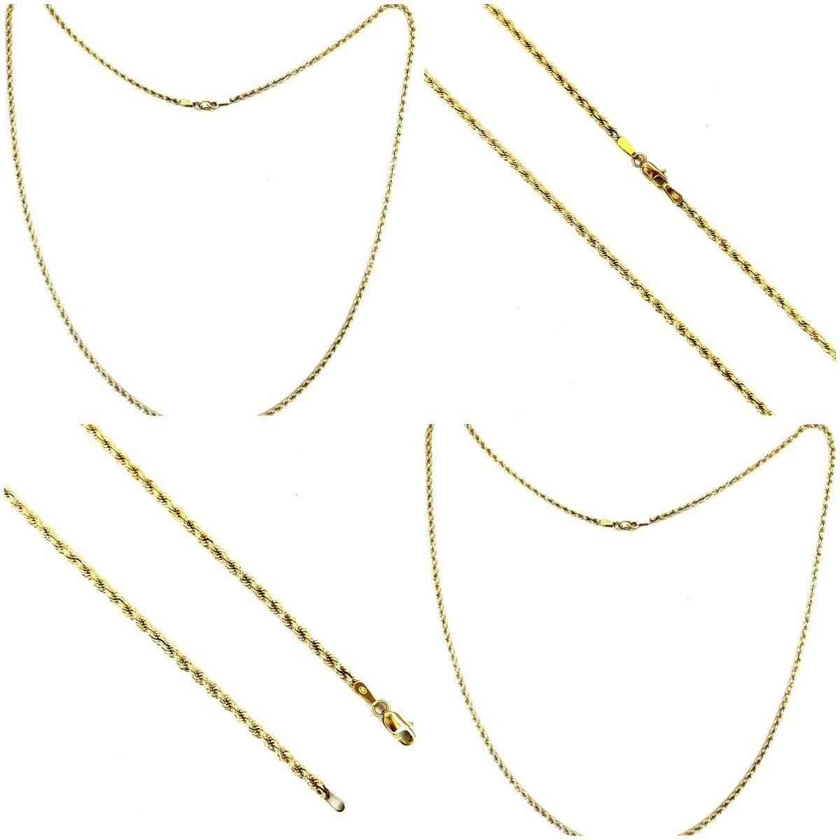 14K Yellow Gold Rope Chain 22" 4