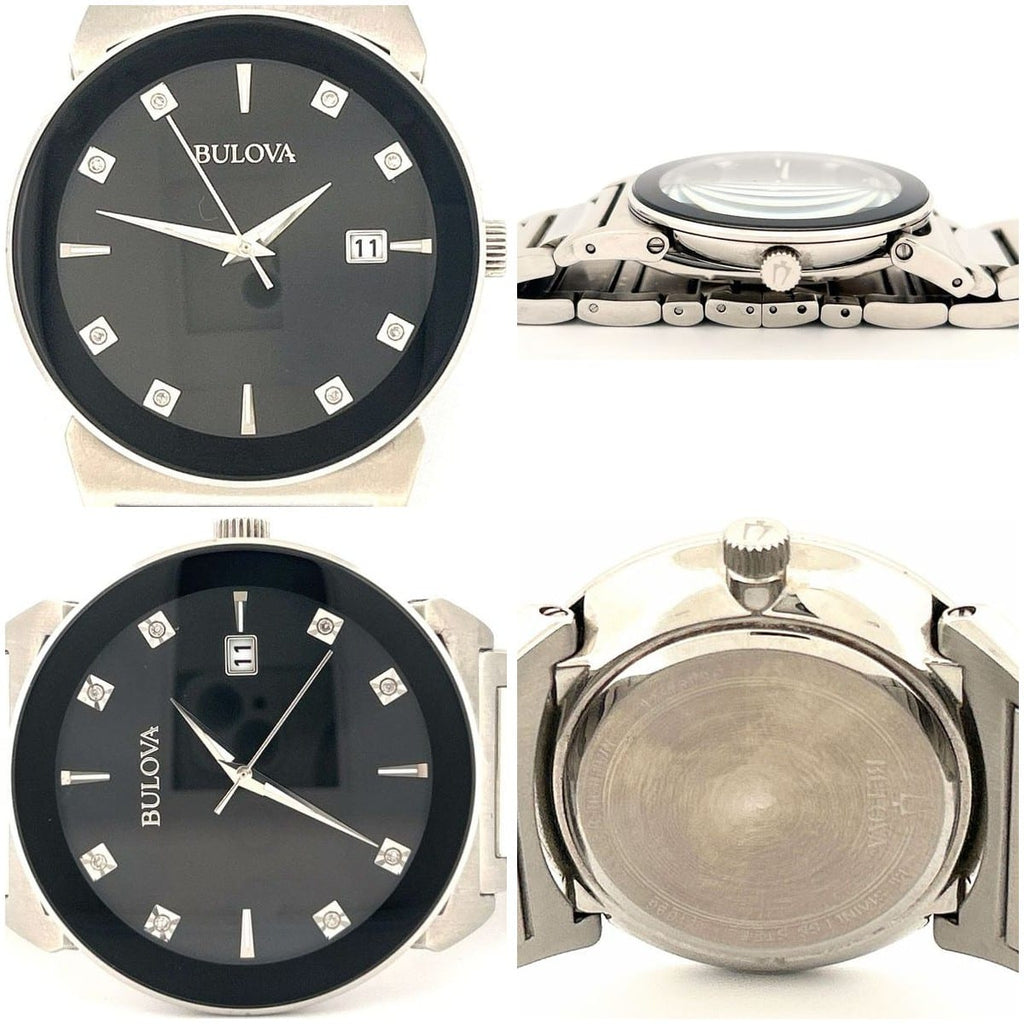 Men's Bulova Diamond Dress Watch 96D121 40mm 9