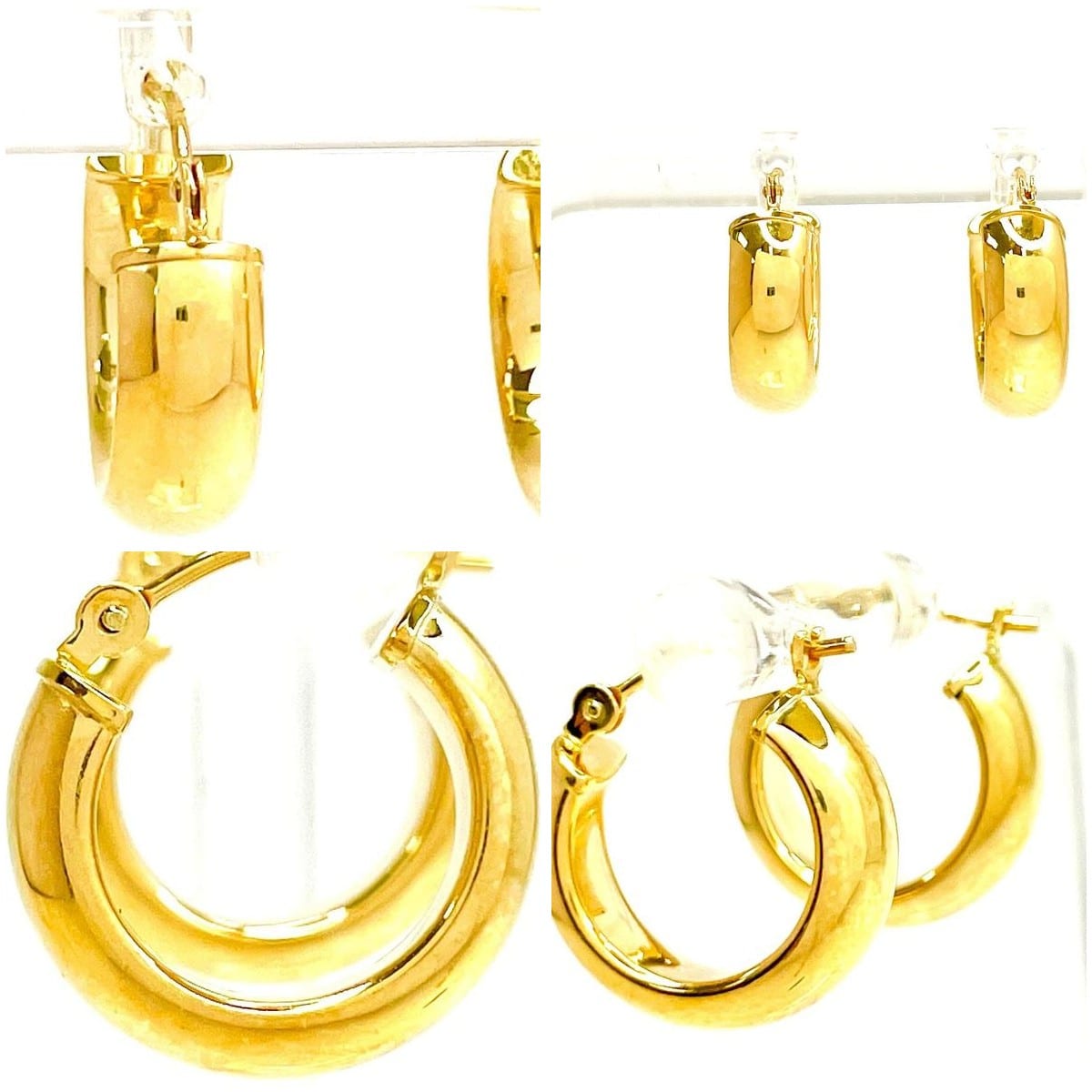 14K Yellow Gold Hoop Earrings 5