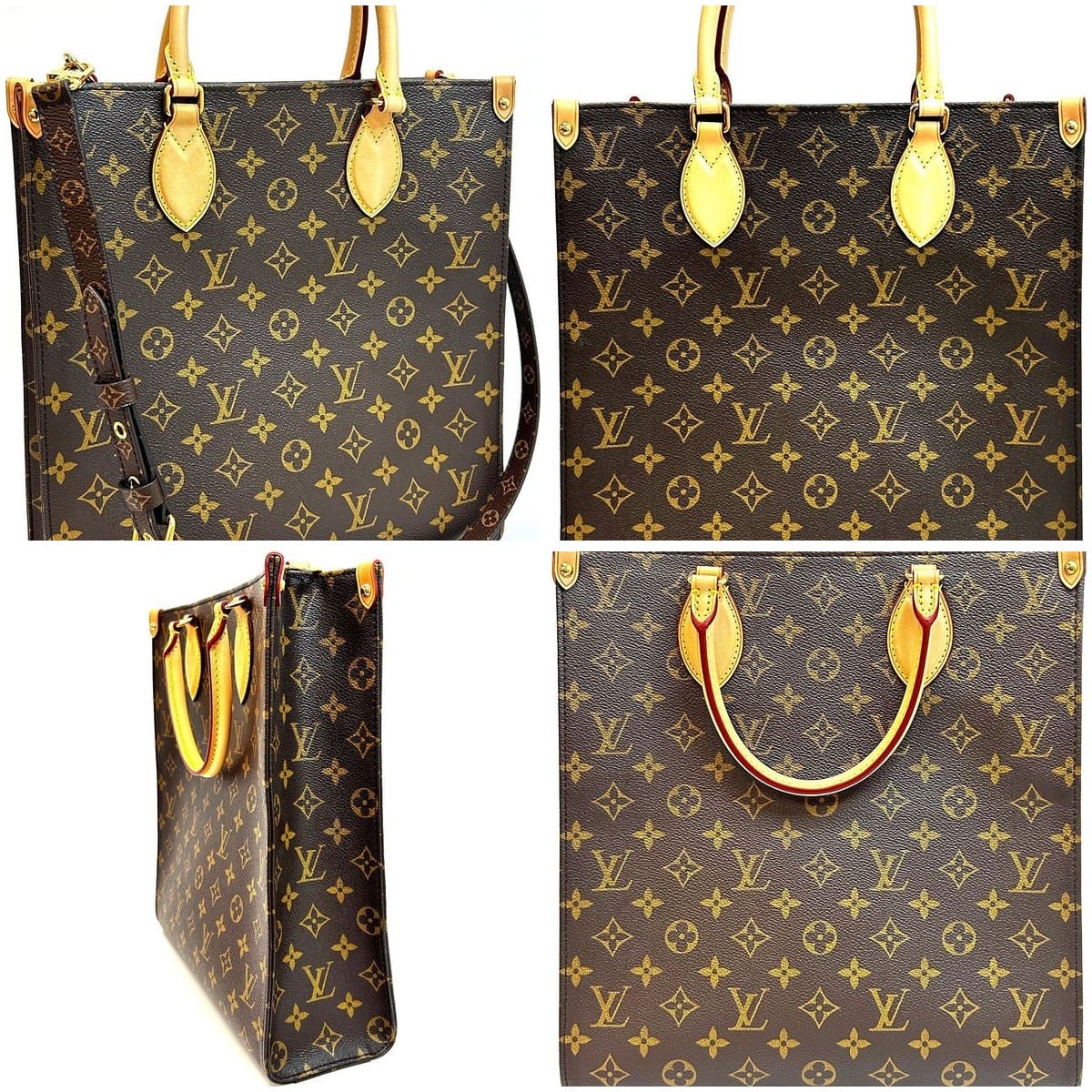 Louis Vuitton Sac Plat PM Monogram Canvas Brown 7