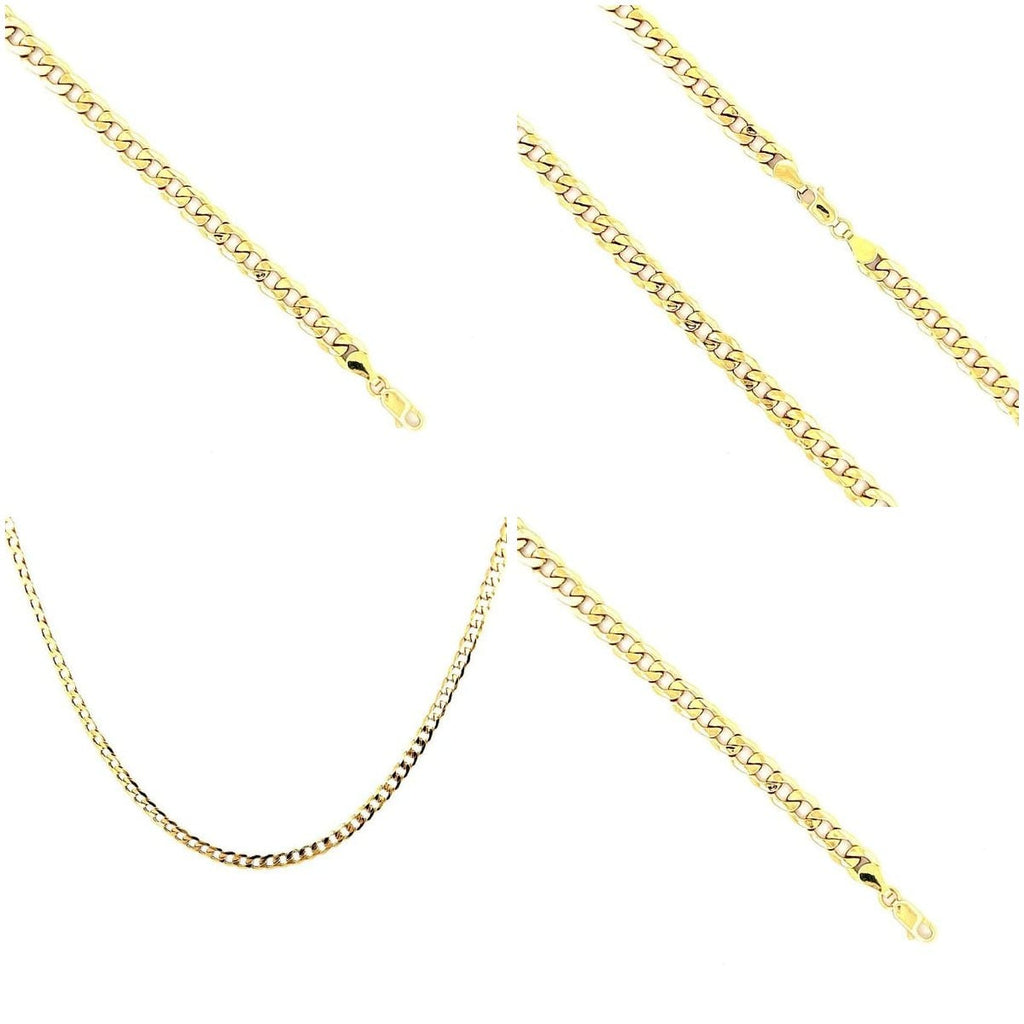 18K Yellow Gold Curb Link Chain 21.75" 4