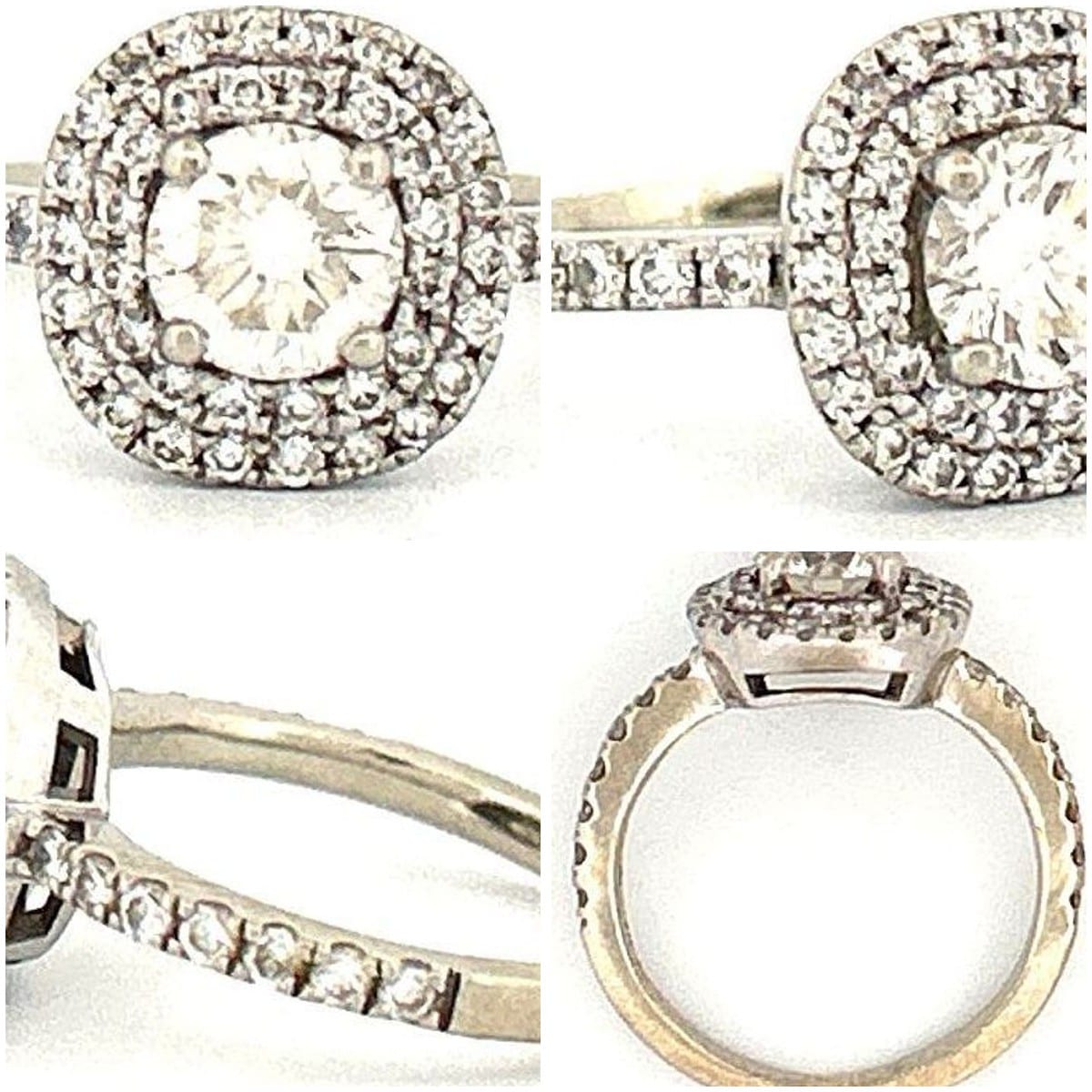 14K White Gold 1.0 ctw Diamond Ring Sz 3.5 6