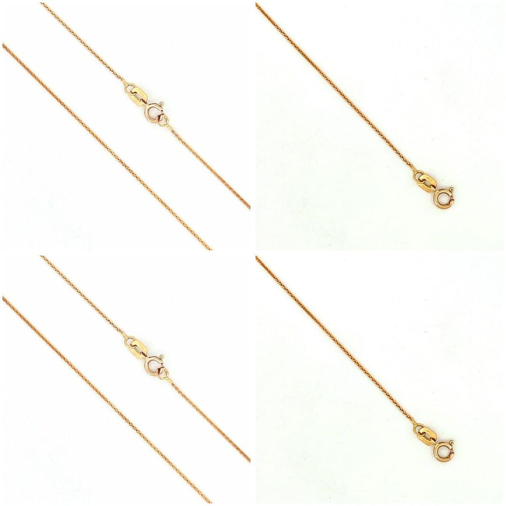 14K Yellow Gold Spiga Chain 18 in 3
