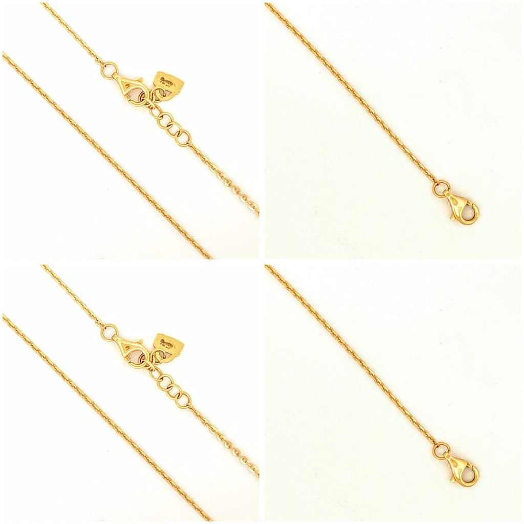 18K Yellow Gold Fancy Chain w/ lock charm 18  in 3