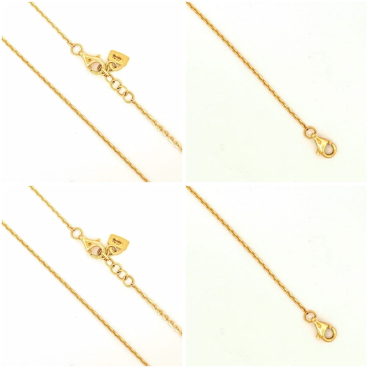 18K Yellow Gold Fancy Chain w/ lock charm 18  in 3