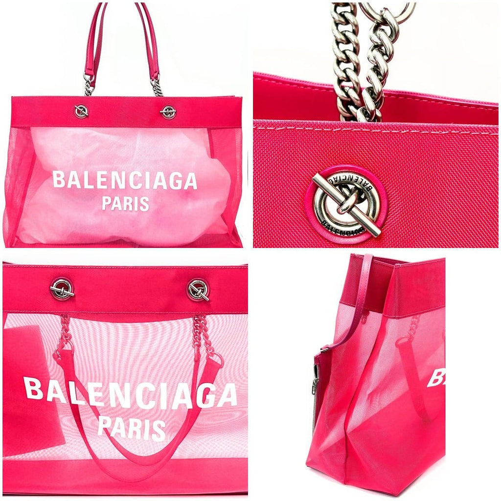 Balenciaga Duty Free Large Mesh Tote 2023 Pink 8