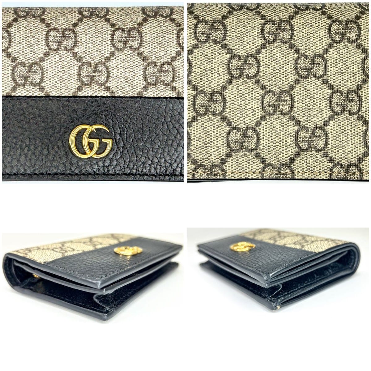 Gucci Bi-Color GG Marmont Card Case Wallet 9