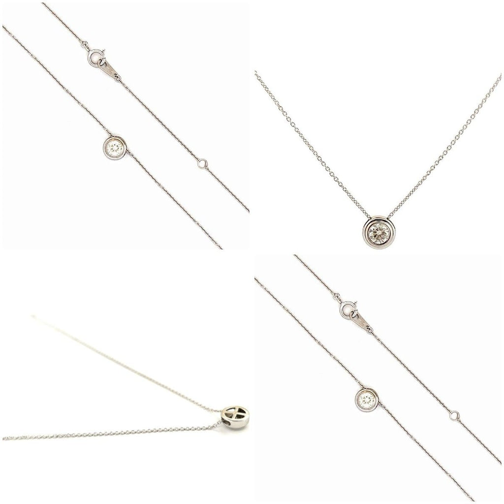 14K White Gold 0.20 ctw Diamond Pendant with Platinum Chain 16.5- 18" 4