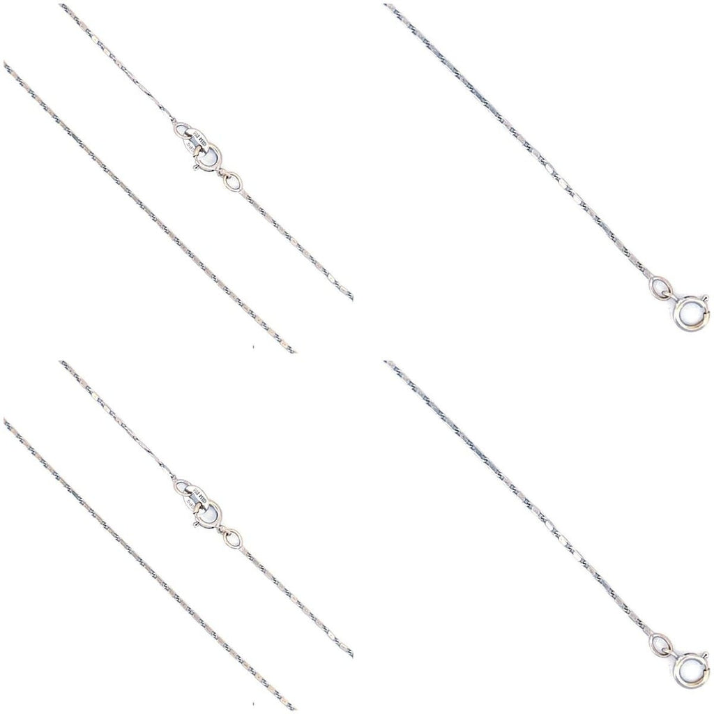 14K White Gold Chain  17" 3