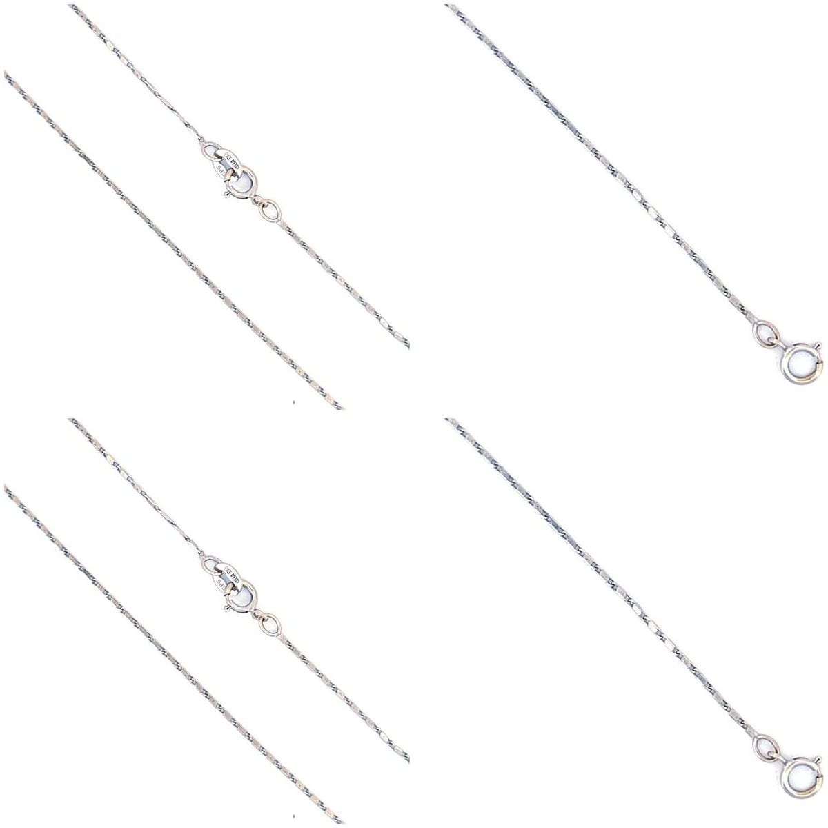 14K White Gold Chain  17" 3