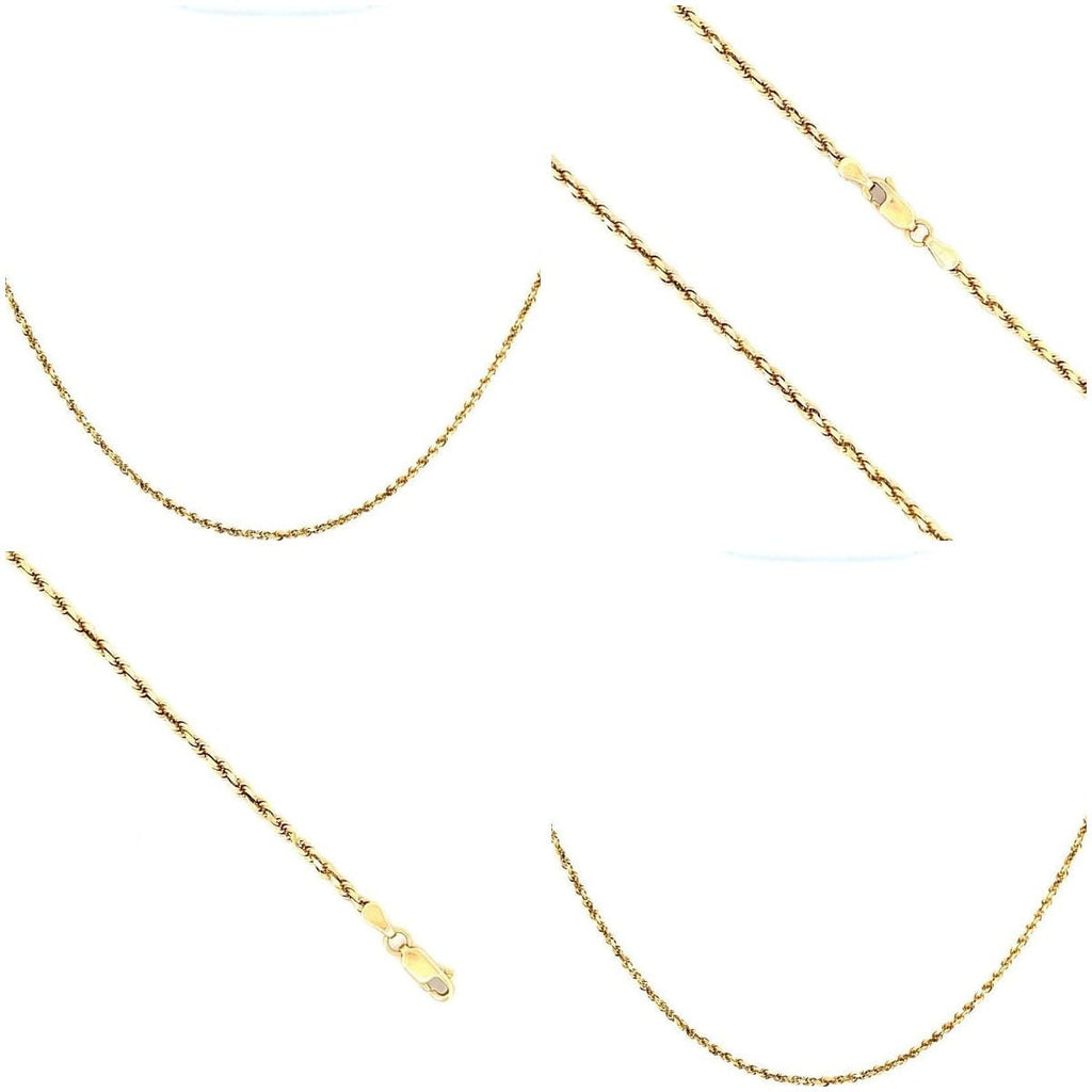 14K Yellow Gold Rope Chain Necklace 3