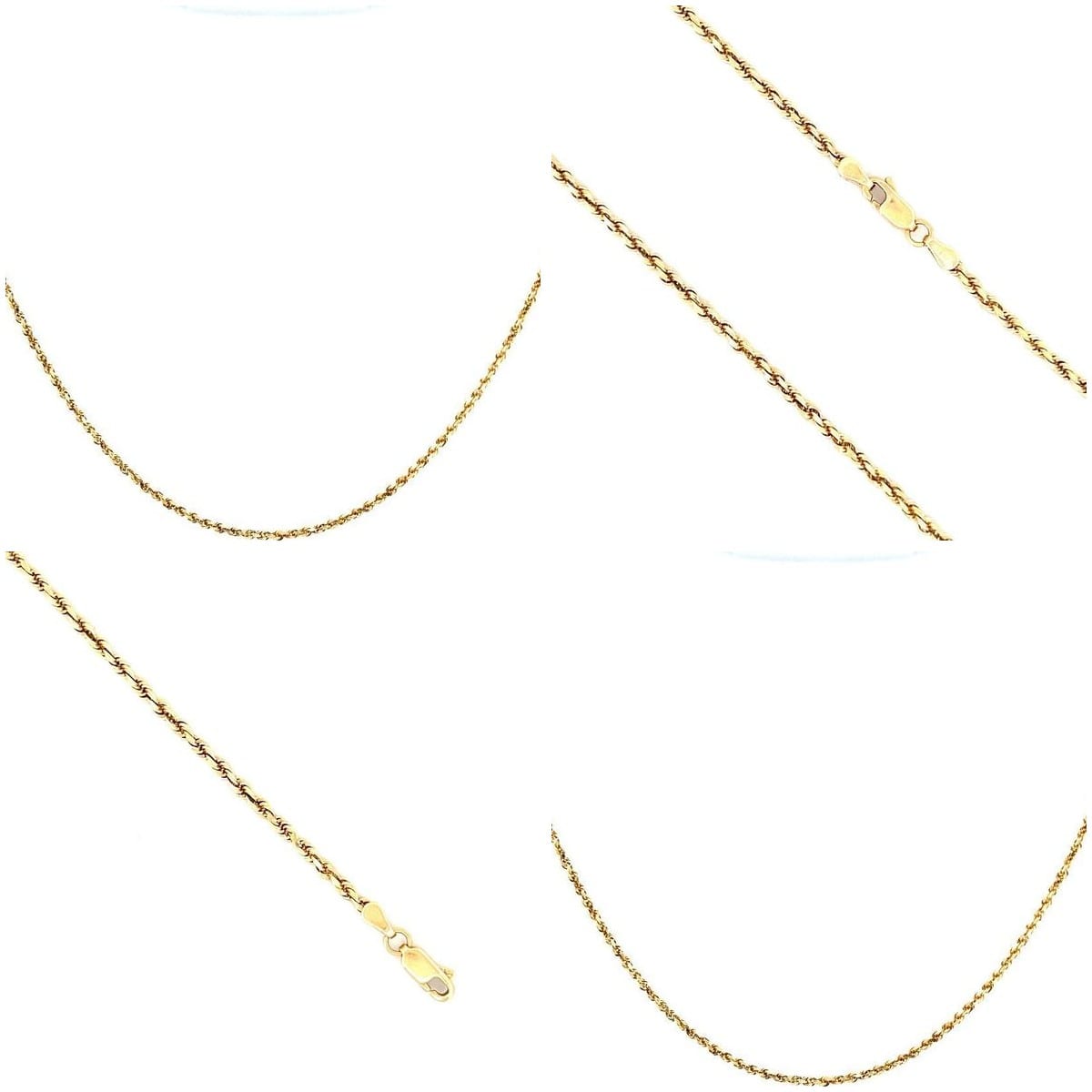 14K Yellow Gold Rope Chain Necklace 3