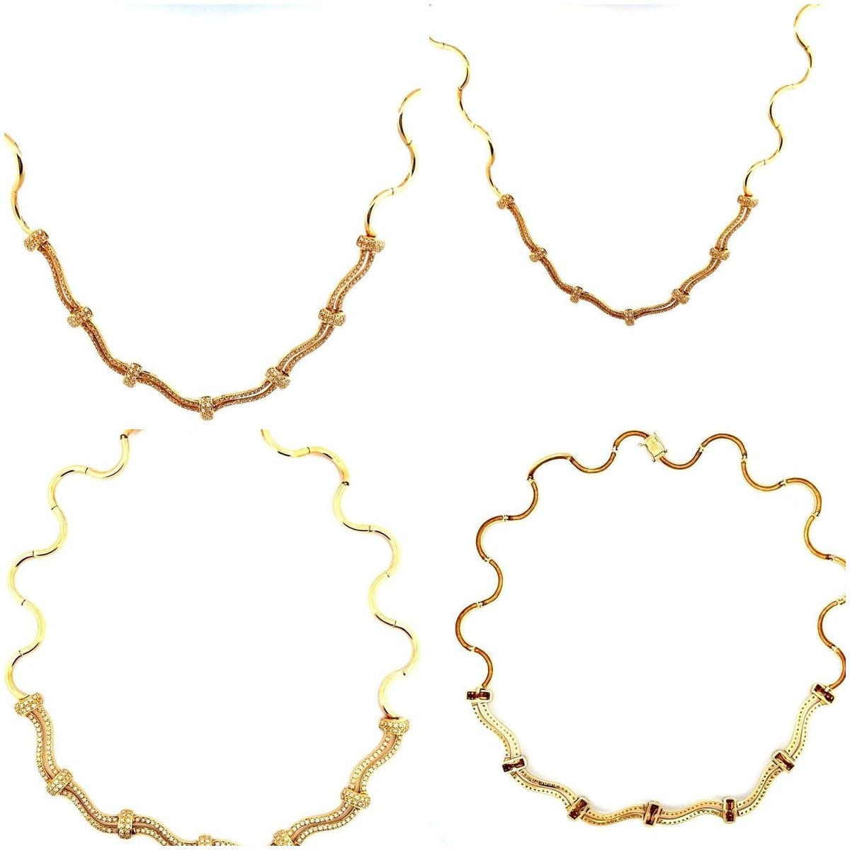 18K Yellow Gold 3.0 ctw Diamond Necklace 5