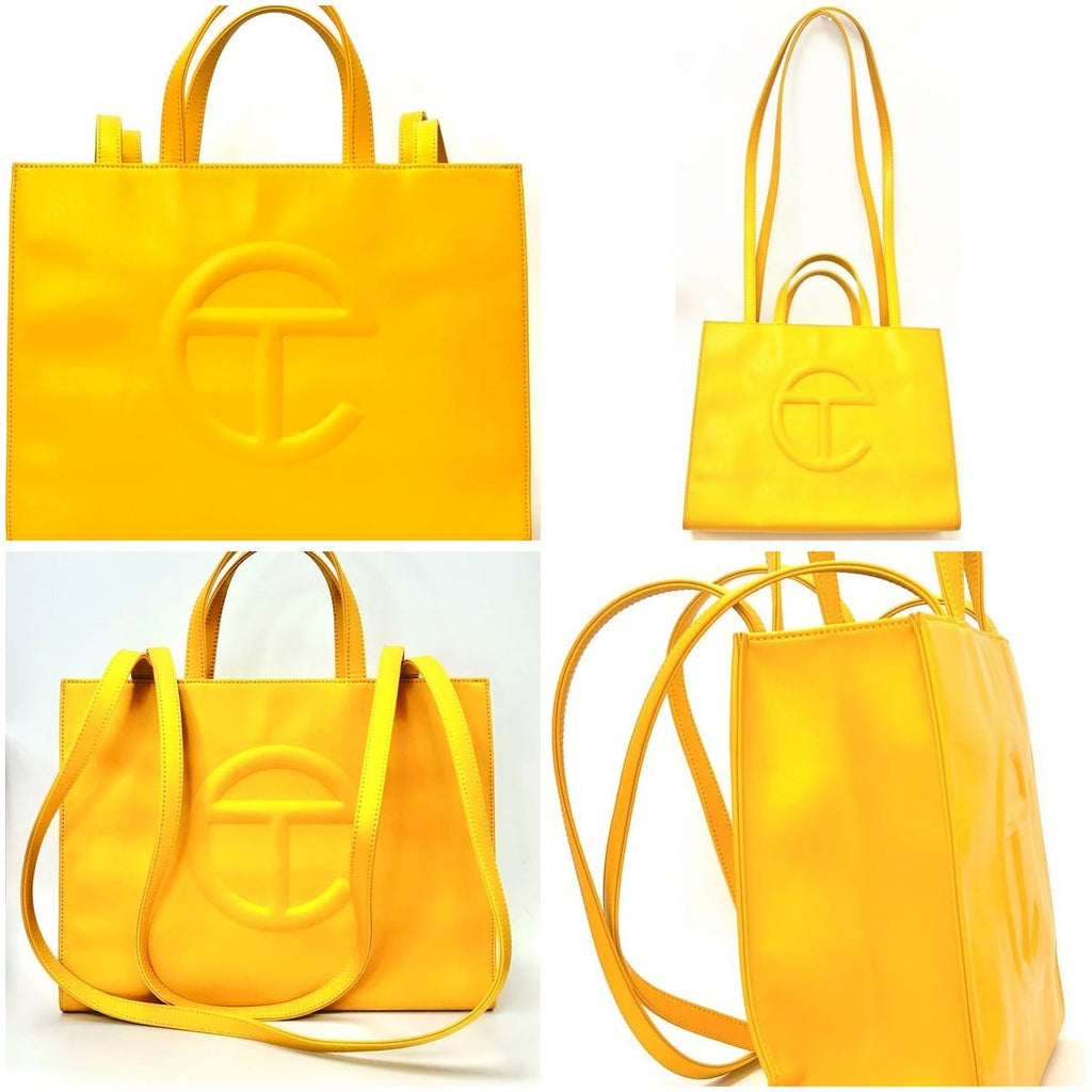 Telfar Medium Vegan Leather Yellow Bag 9
