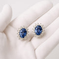 18kt White Gold Diamond & Tanzanite Earrings 3