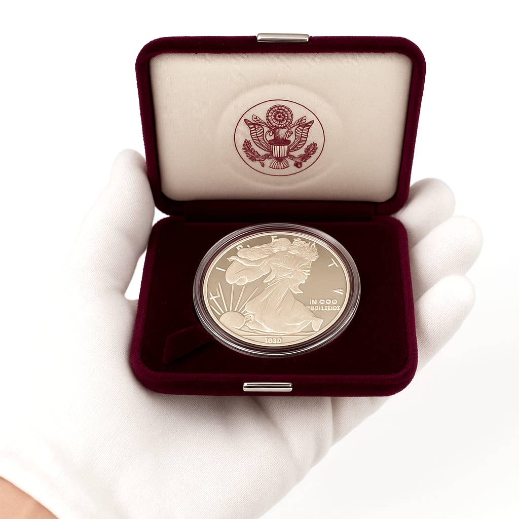1990 American 0.999 Silver Eagle Dollar Coin 4