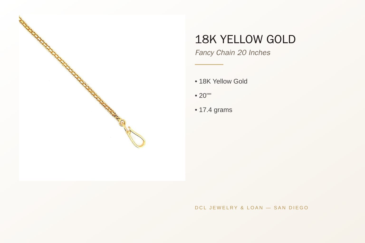 18K Yellow Gold Fancy Chain Necklace 5
