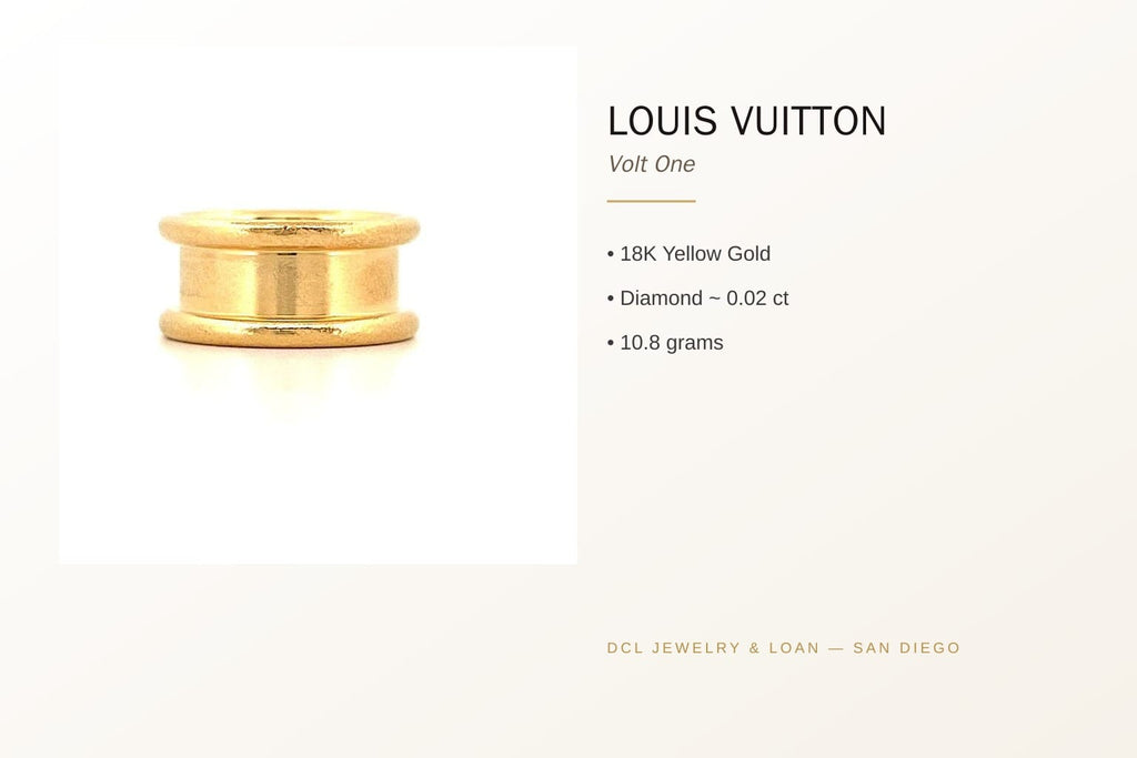 Louis Vuitton Volt One 18K Gold Diamond Ring 9