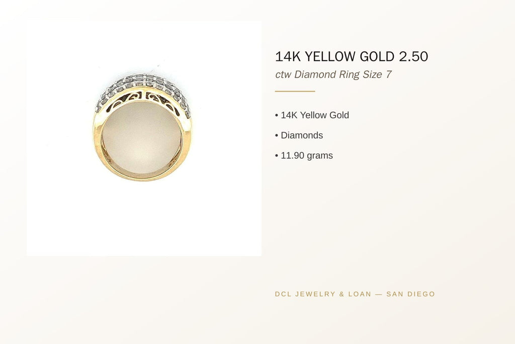 14K Yellow Gold 2.50 ctw Diamond Ring 8