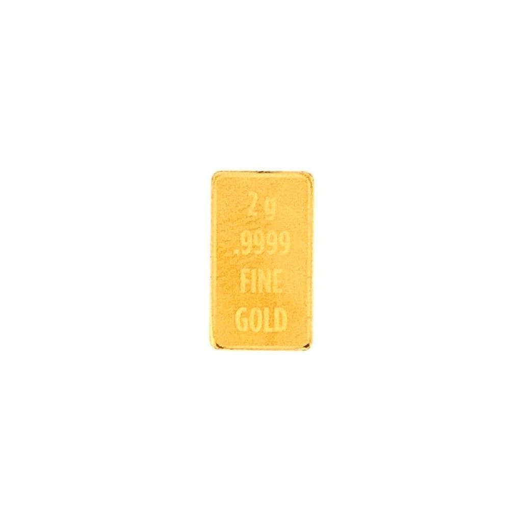 24K Yellow Gold 2-Gram Bar 0.999 2