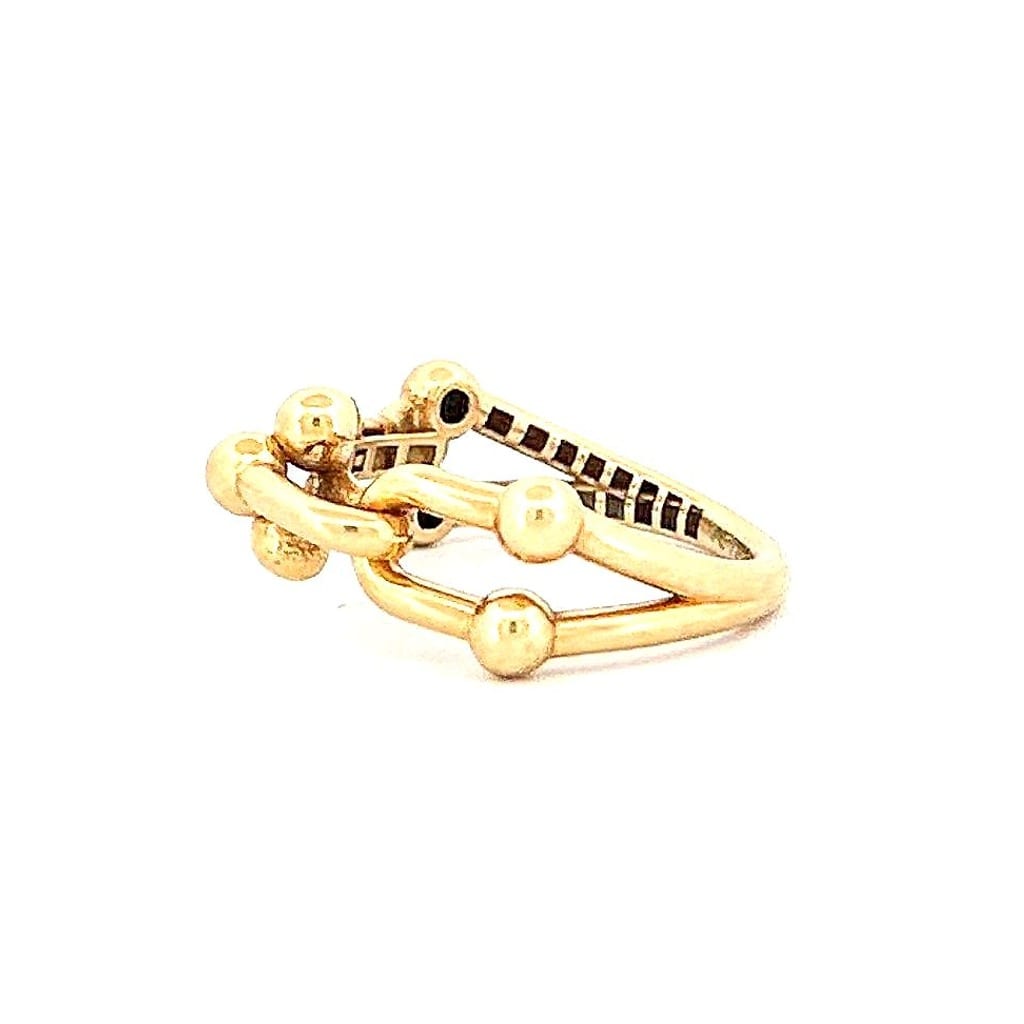 18K Yellow Gold U-Link Ring Sz 6 1
