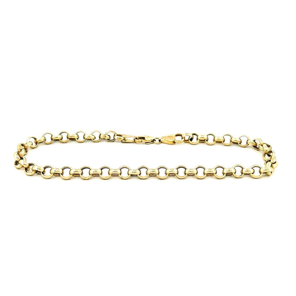 14K Yellow Gold Rolo Bracelet 8.5" 1
