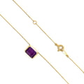 18K Yellow Gold Amethyst Necklace 17 in 1