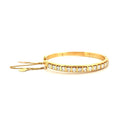 18K Yellow Gold 2.40 ctw Diamond Bangle 6" 1