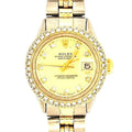Vintage Rolex Ladies Datejust Ref 6517 Champagne T/T with Diamond Bezel 1