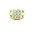 14K Yellow Gold Men's .50 ctw Diamond Ring Size 10 1