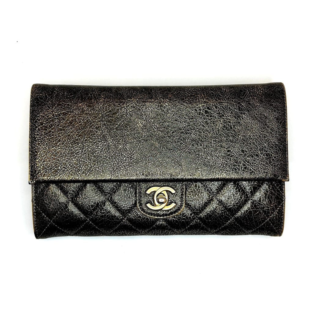 Chanel Quilted Zip Away Chain Clutch 1