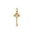 Tiffany & Co 18k Yellow Gold Mini Fleur de Lis Key Pendant Charm 1