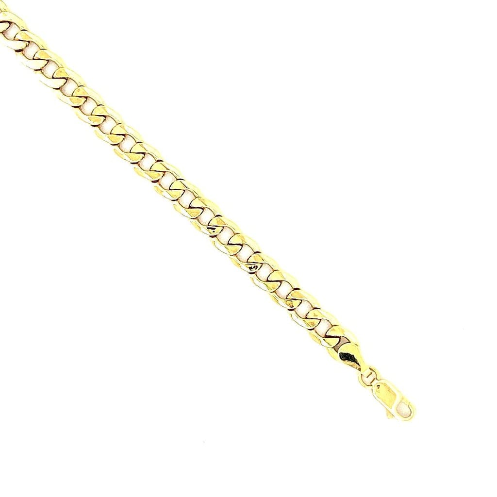 18K Yellow Gold Curb Link Chain 21.75" 1
