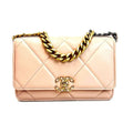 Chanel 19 Wallet-On-Chain Pink Leather Bag 1